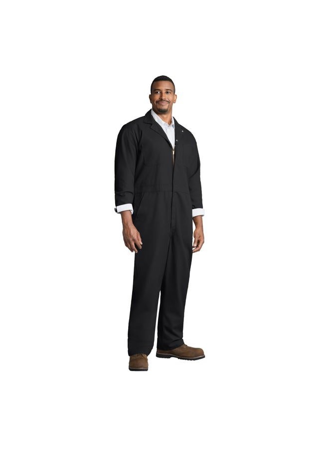 Red Kap Men's Long Sleeve Twill Action Back Coverall, Black, 48 Tall - Image 1