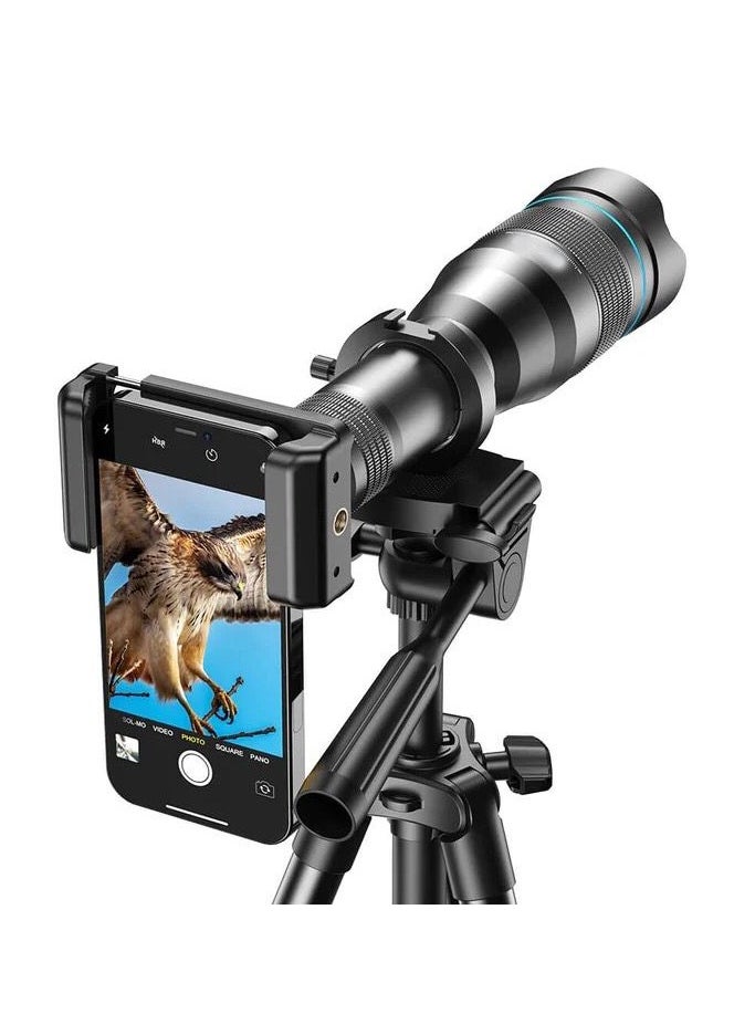 Generic 6X20 Monocular Telescope With Universal Smartphone Clip BAK4 Prism Compact Pocket Monocular with Hand Strap For Adults Kids Wildlife Bird Watching Hunting Camping Travel Secenery  - Image 1
