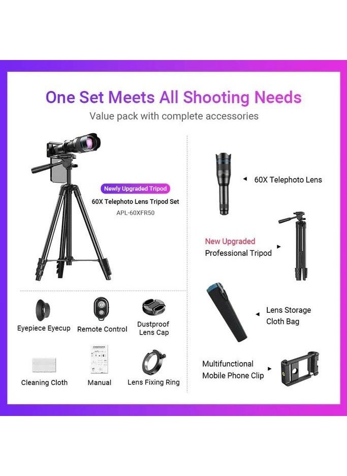 Generic - 6X20 Monocular Telescope With Universal Smartphone Clip BAK4 Prism Compact Pocket Monocular with Hand Strap For Adults Kids Wildlife Bird Watching Hunting Camping Travel Secenery - Image 1
