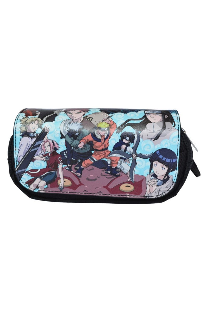 Anime peripheral Hokage pen bag student flap zipper children's multi-layer pencil bag Hokage card case - Image 1