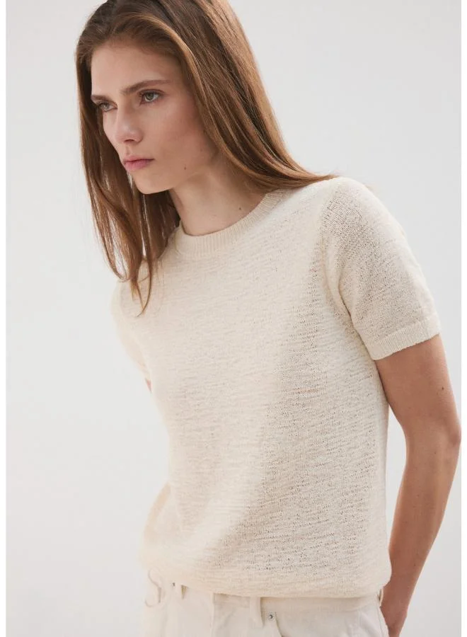 MANGO  Short-sleeved knitted sweater for Women | Best Price UAE