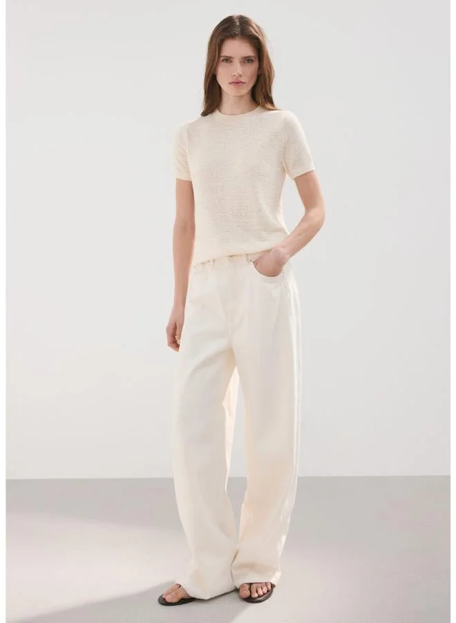 MANGO  Short-sleeved knitted sweater for Women | Best Price UAE