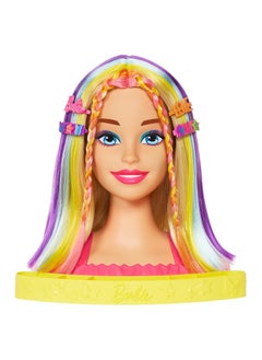 Barbie Barbie Totally Hair Neon Rainbow Deluxe Styling Head  - Image 2