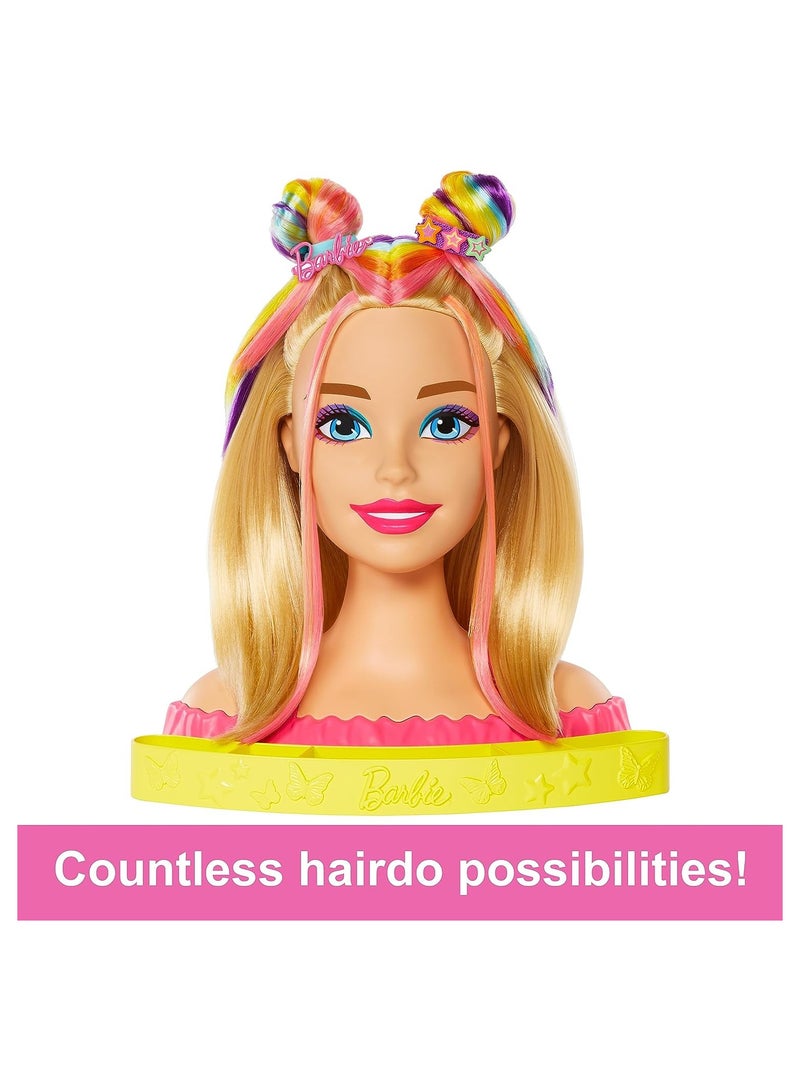 باربي رأس تصفيف فاخر من باربي ذو شعر نيون قوس قزح - Image 5