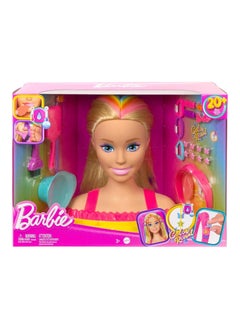 Barbie Barbie Totally Hair Neon Rainbow Deluxe Styling Head  - Image 1