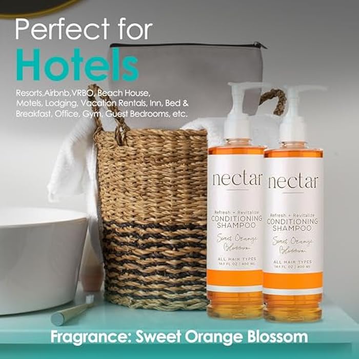 World Amenities - Nectar Pump Bottle Conditioning Shampoo - Hair Repair Shampoo and Conditioner with Fresh Fragrance - Image 3