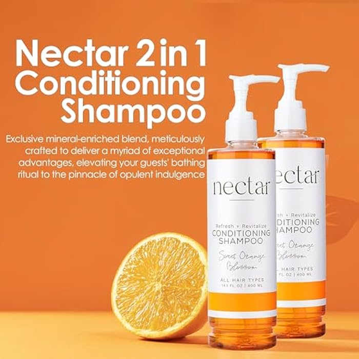 World Amenities - Nectar Pump Bottle Conditioning Shampoo - Hair Repair Shampoo and Conditioner with Fresh Fragrance - Image 4