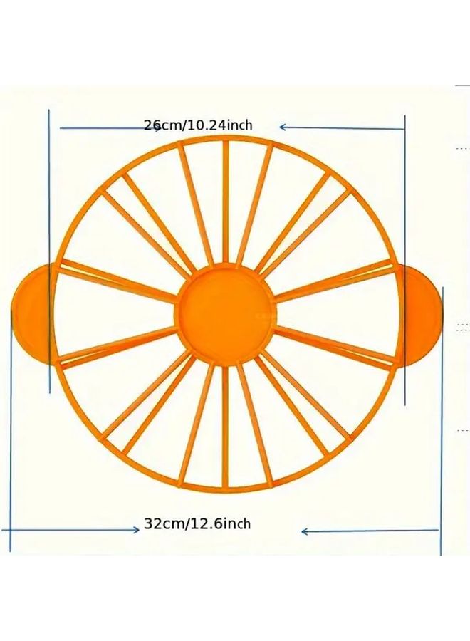 Orange Cake Cutter 10 12 Slice Food Safe Plastic with Ergonomic Handle - Image 4