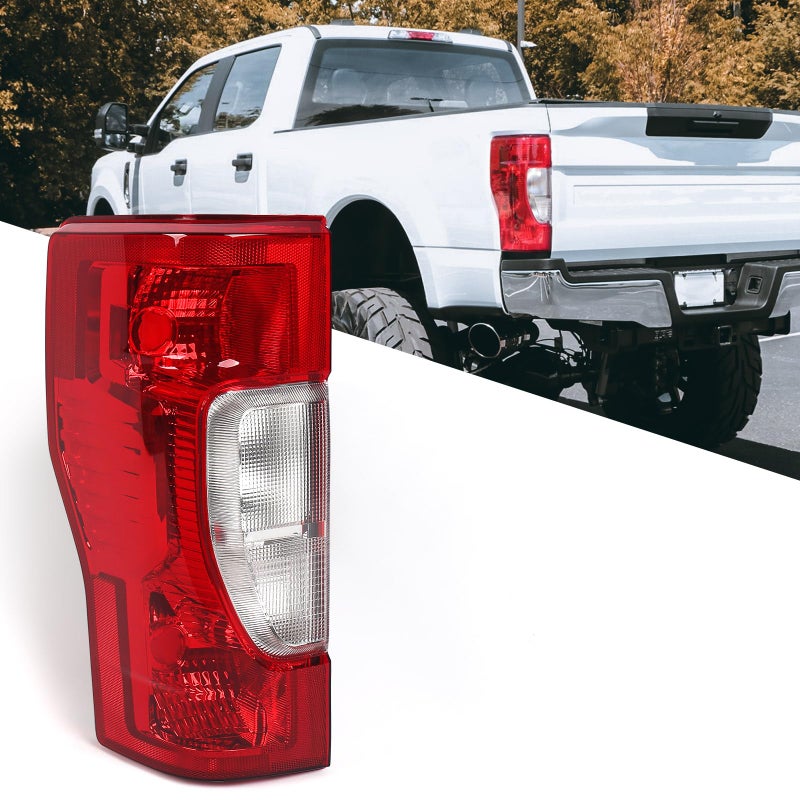 مجموعة ضوء الذيل FIONE متوافقة مع فورد F250 F350 2020 2021 2022 سوبر ديوتي مصباح خلفي بدون نقطة عمياء لمبة الجانب الأيسر للسائق LH