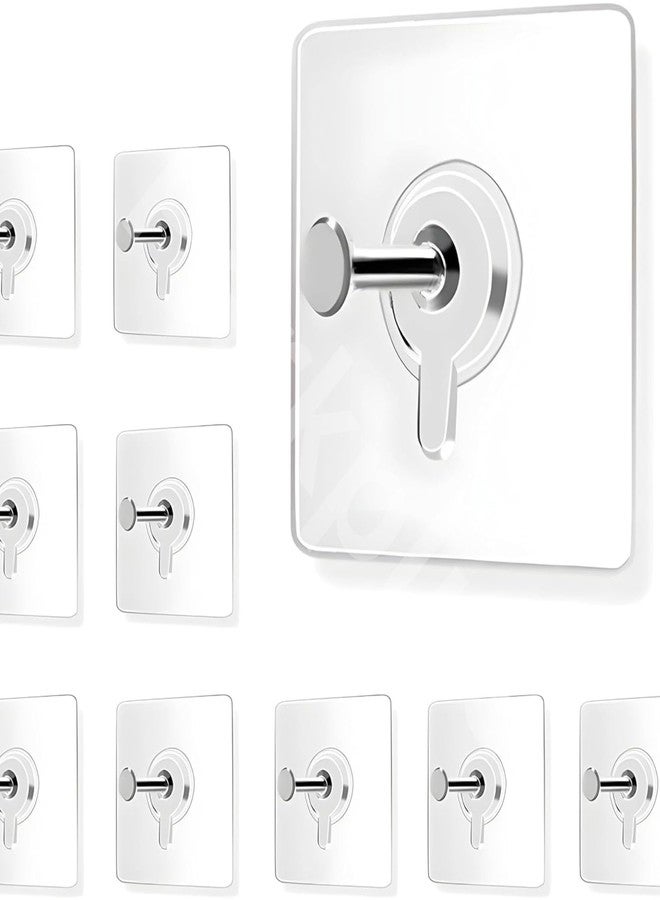 Parkplus Photo Frame Hooks for Wall without Drilling Self Adhesive Hooks for Wall Heavy Duty Strong Nail Free for Hanging Photo Frame/Wall Clock/Kitchen Accessories Items (Photo Frame Hook, 9 Pack) - Image 1
