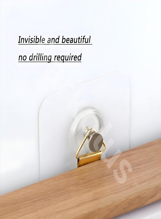 Parkplus Photo Frame Hooks for Wall without Drilling Self Adhesive Hooks for Wall Heavy Duty Strong Nail Free for Hanging Photo Frame/Wall Clock/Kitchen Accessories Items (Photo Frame Hook, 9 Pack) - Image 3