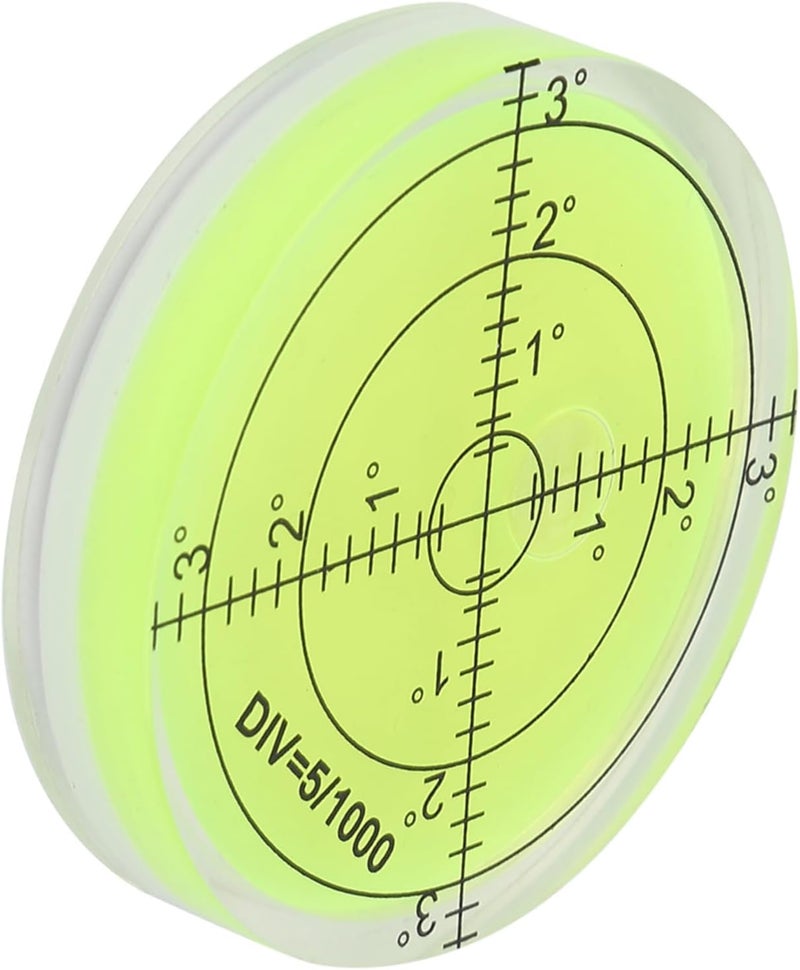 YWBL-WH 60mm Round Level Bubble, Clear Acrylic ABS Material for Camera Platform and Electronic Scale Calibration - Image 2