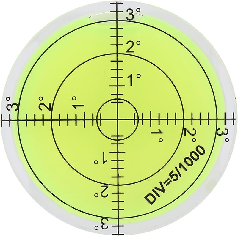 YWBL-WH 60mm Round Level Bubble, Clear Acrylic ABS Material for Camera Platform and Electronic Scale Calibration - Image 1
