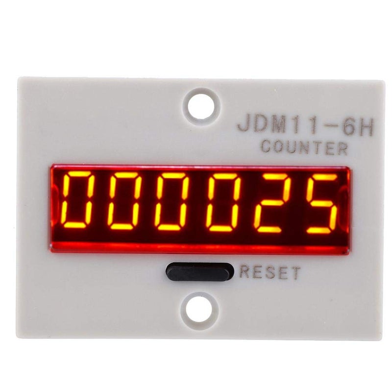 Hyuduo 6 Digits Electronic Counter, Counting Range LED Digital Display Counter Relay Non Voltage Counter for Various Input Counts Magnetic Switch (AC/DC24V) - Image 1