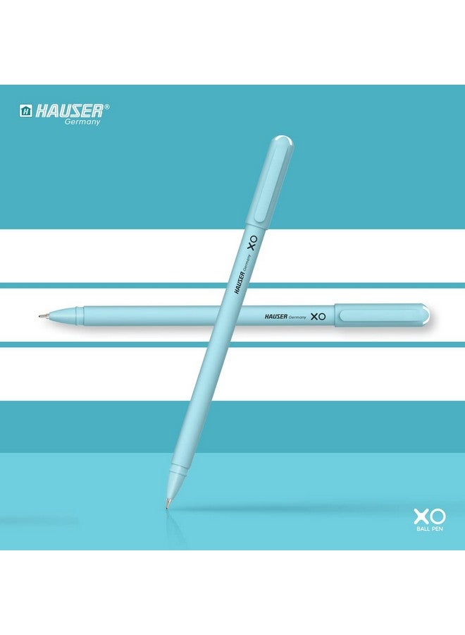 Hauser Germany Hauser XO 0.7mm Ball Pen Wallet Pack | Sleek Body & Minimalistic Design | Matt Finish & Solid Body Type | Low Viscosity Ink With Ultra Durable Tip | Blue Ink, Pack of 10 Pens  - Image 5