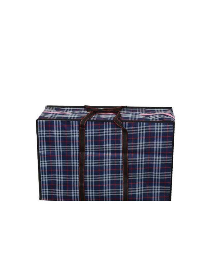 4pcs Thicken Large Capacity Durable Moving Bags with Handles Heavy Duty Plaid Storage Bags For Clothes Pillow Quilt Seasonal Storage Anti-Moisture Dirt Resistant Moving Supplies Alternative to Cardboard Moving Boxes - Image 2