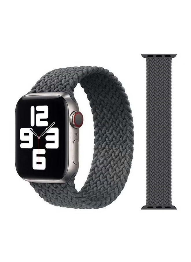 vesus - Braided Solo Band for Apple Watch Series 1/2/3/4/5/6/SE 44/42mm Space Grey - Image 1