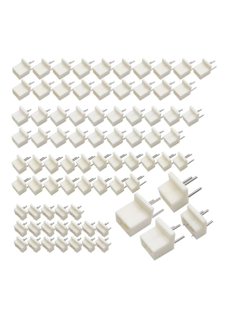 80 Pcs Non-Trace Picture Hanging Hook, Plastic Invisible Traceless Hardwall Hook White for Photo Painting (4 Sizes) - Image 1