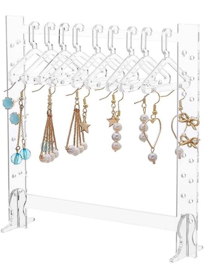 TPGP Acrylic Earring Display Stand Transparent Dangle Earring Organiser Holder With 10 Hangers Stud Earrings Holder For Jewellery Display Accessories - Image 1