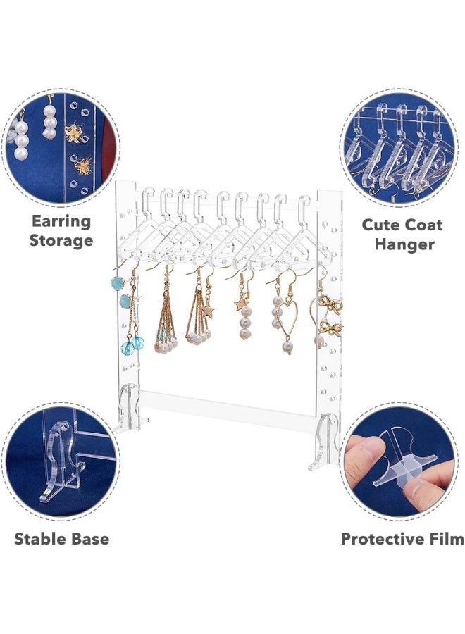 TPGP Acrylic Earring Display Stand Transparent Dangle Earring Organiser Holder With 10 Hangers Stud Earrings Holder For Jewellery Display Accessories - Image 4