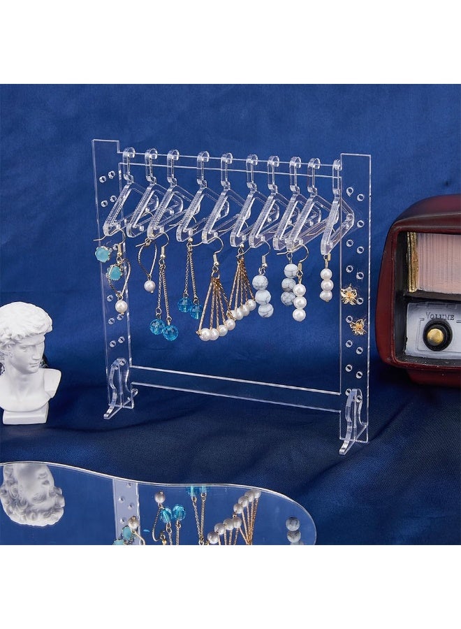 TPGP Acrylic Earring Display Stand Transparent Dangle Earring Organiser Holder With 10 Hangers Stud Earrings Holder For Jewellery Display Accessories - Image 5