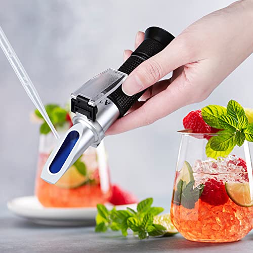 LEERCHUNAG Brix Meter Refractometer 0~32%, LEERCHUANG Handheld Brix Refractometer Sugar Content Test, High Accurate Brix Measurement with ATC for Fruit Beverages & Juice - Image 2