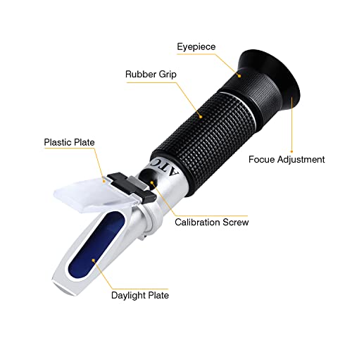 LEERCHUNAG Brix Meter Refractometer 0~32%, LEERCHUANG Handheld Brix Refractometer Sugar Content Test, High Accurate Brix Measurement with ATC for Fruit Beverages & Juice - Image 3