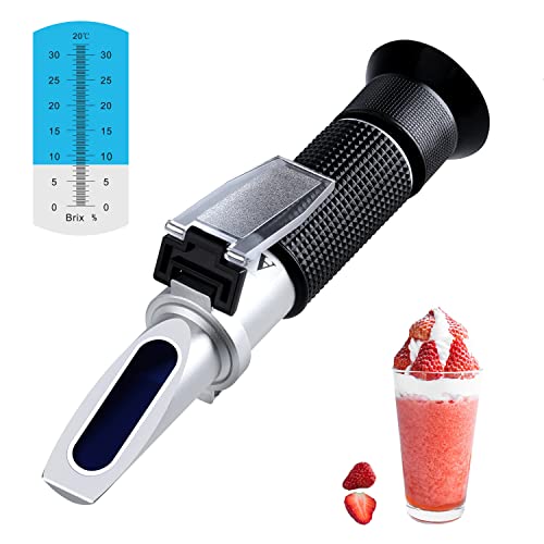 LEERCHUNAG Brix Meter Refractometer 0~32%, LEERCHUANG Handheld Brix Refractometer Sugar Content Test, High Accurate Brix Measurement with ATC for Fruit Beverages & Juice - Image 1