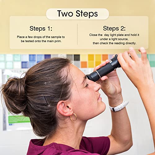 LEERCHUNAG Brix Meter Refractometer 0~32%, LEERCHUANG Handheld Brix Refractometer Sugar Content Test, High Accurate Brix Measurement with ATC for Fruit Beverages & Juice - Image 5