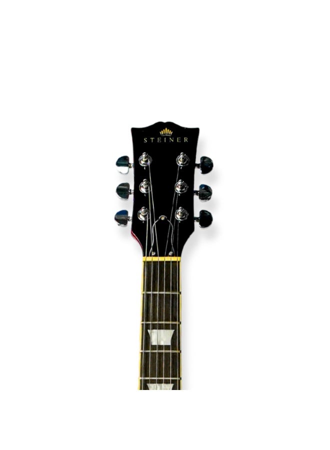 Steiner Electric Guitar ST-EG9 Les Paul Style, 22 Frets, Sunburst High Gloss Finish - Image 3