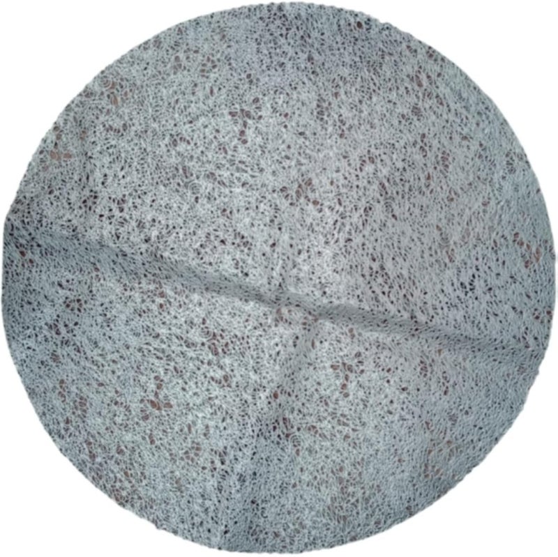 مفرش طاولة مقاوم للحرارة ومضاد للانزلاق (فضي)، قطعة واحدة من مفرش طاولة PVC (37 × 37 سم).