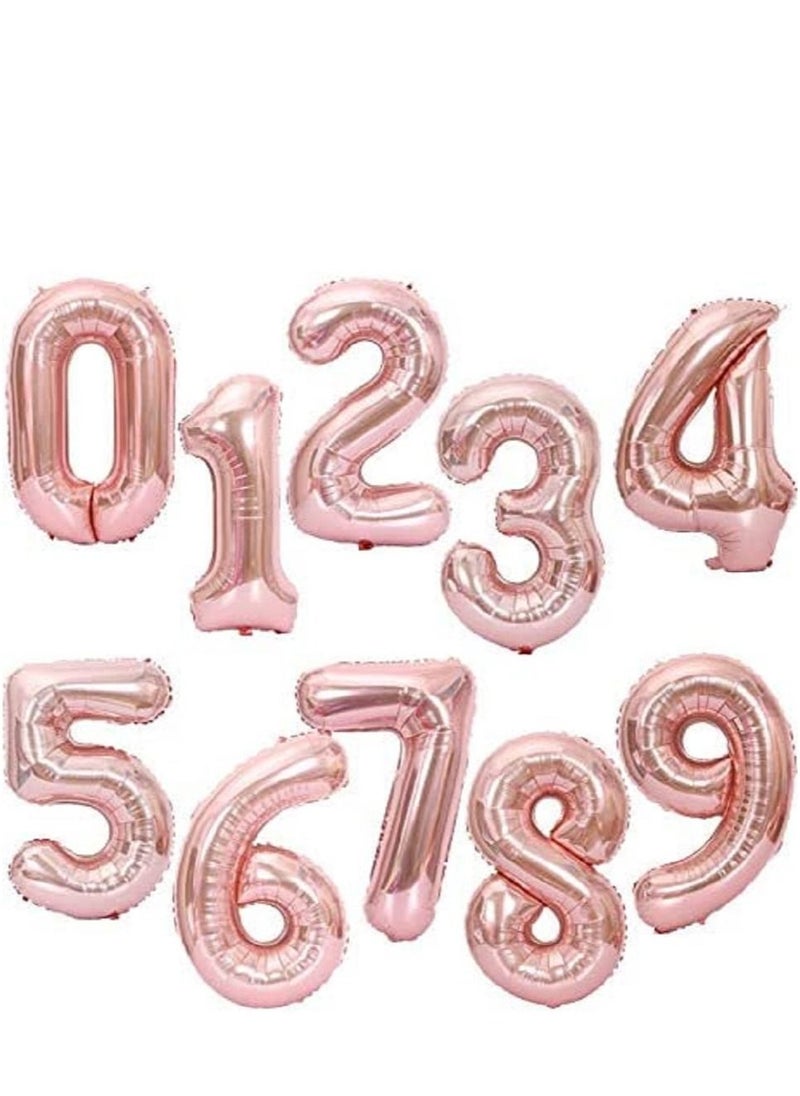 Brain Giggles Brain Giggles 40 Inch Rose Gold Number 3 Foil Balloon  - Image 2