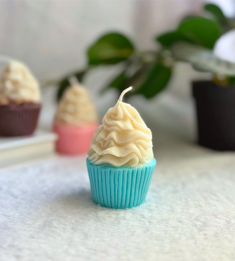 Goyoham | Pack of 3, Premium Decorative Cupcake Candles | Coffee, Ocean Breeze & Strawberry Fragrance - Image 5