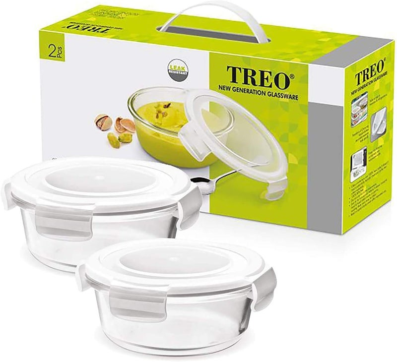 TREO طقم حاويات تخزين زجاجية دائرية تريو من ميلتون - Image 5
