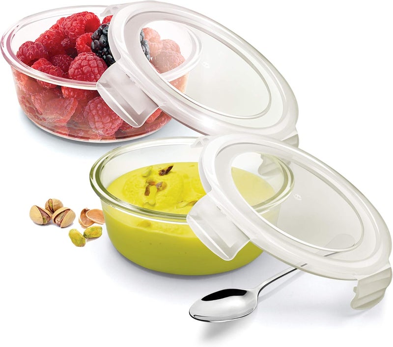 TREO طقم حاويات تخزين زجاجية دائرية تريو من ميلتون - Image 1