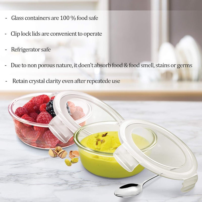 TREO طقم حاويات تخزين زجاجية دائرية تريو من ميلتون - Image 3