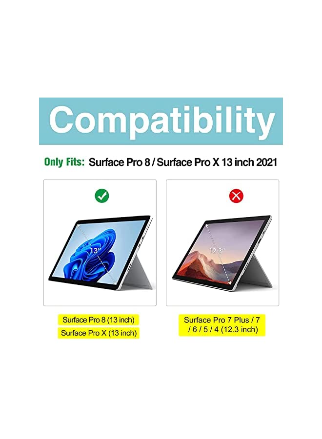 Procases ProCase Microsoft Surface Pro 8 Surface Pro X 13 inch Privacy Screen Protector, Anti-Spy Tempered Glass Ultra Thin Tinted Screen Film Guard for 13.0 Inch Surface Pro 8 Pro X 2021 Release - Image 2