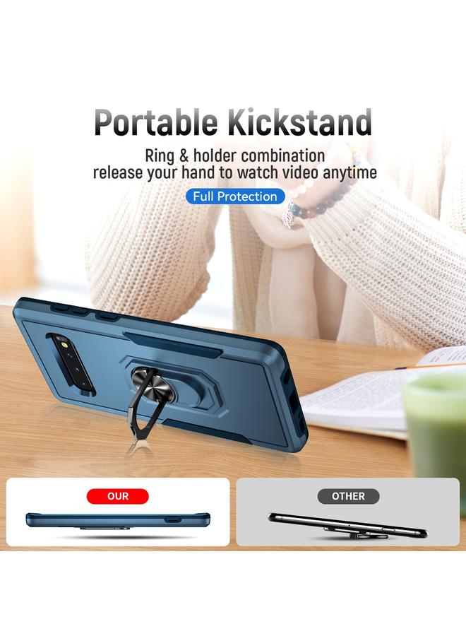 S-TOP Case For Samsung Galaxy S10+ Pioneer Armor Heavy Duty PC + TPU Holder Phone Case - Image 3