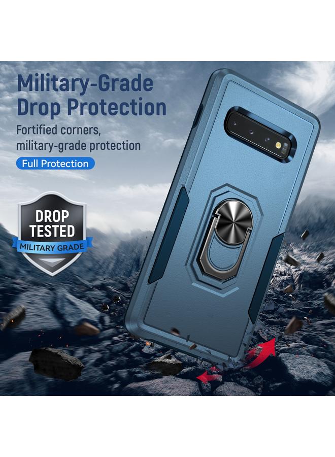 S-TOP Case For Samsung Galaxy S10+ Pioneer Armor Heavy Duty PC + TPU Holder Phone Case - Image 4