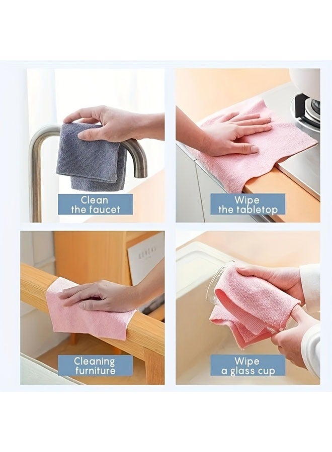 HOMESTAR 20pcs/1roll Reusable Microfiber Cleaning Cloths, Absorbent & Rust-Proof Kitchen Towels, Multipurpose Household Cleaning Supplies, Home Kitchen Cloth, Microfiber Towel Roll, Dishcloth Replacement, Cleaning Tools - Image 3