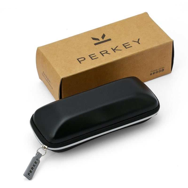 PERKEY Store PERKEY Square Blue Cut Light Blocking Computer Eyeglasses for Men Women - Image 3