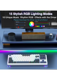 AULA F87pro Wireless Mechanical Keyboard 75% 2.4GHz/USB-C/BT5.0 RGB Backlit Mechanical Keyboard  - Image 4