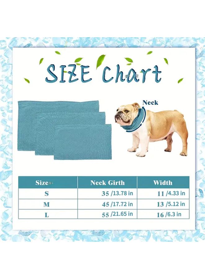طوق وشاح كلب كبير أزرق تبريد شبكي مع سترة قابلة للتنفس للخارج في الصيف - Image 2