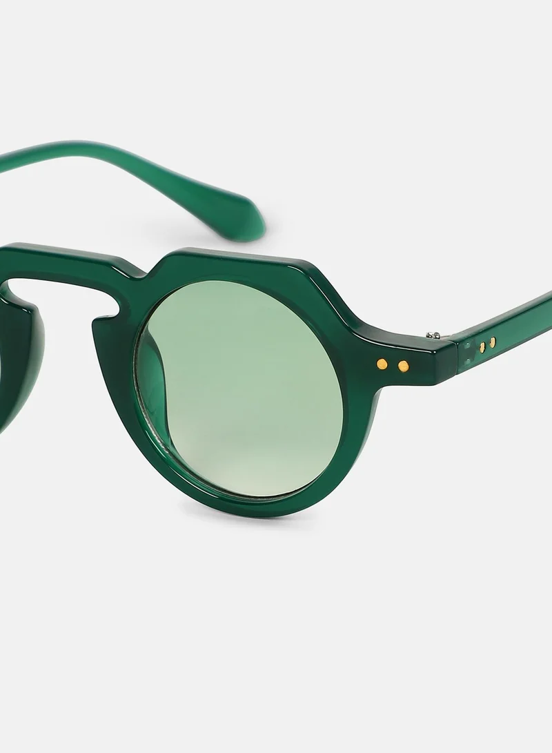 Haute Sauce Polarized Full Rim Round Sunglasses For Women