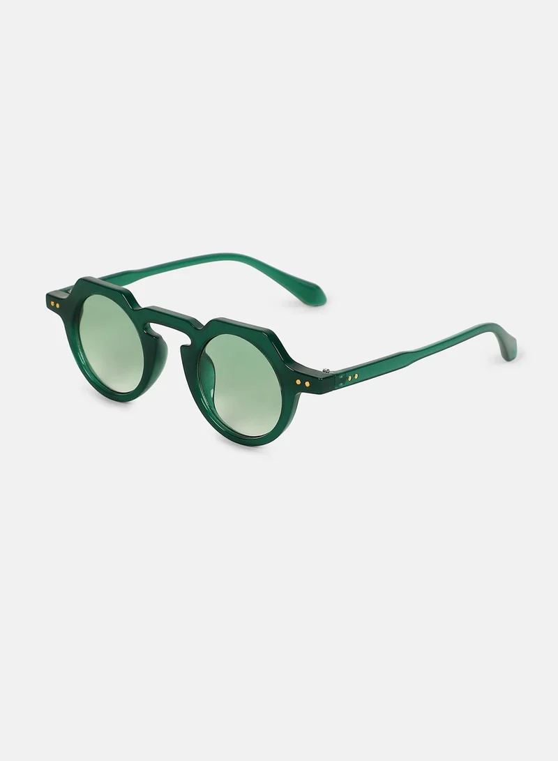 Haute Sauce Polarized Full Rim Round Sunglasses For Women