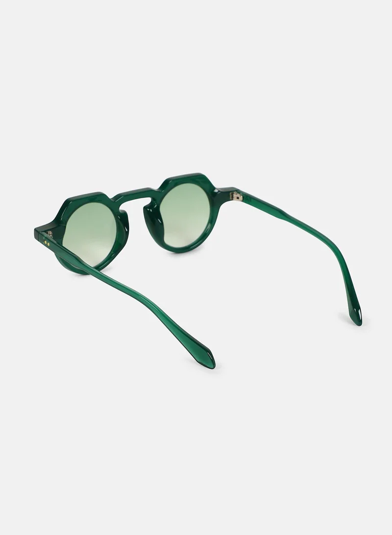 Haute Sauce Polarized Full Rim Round Sunglasses For Women