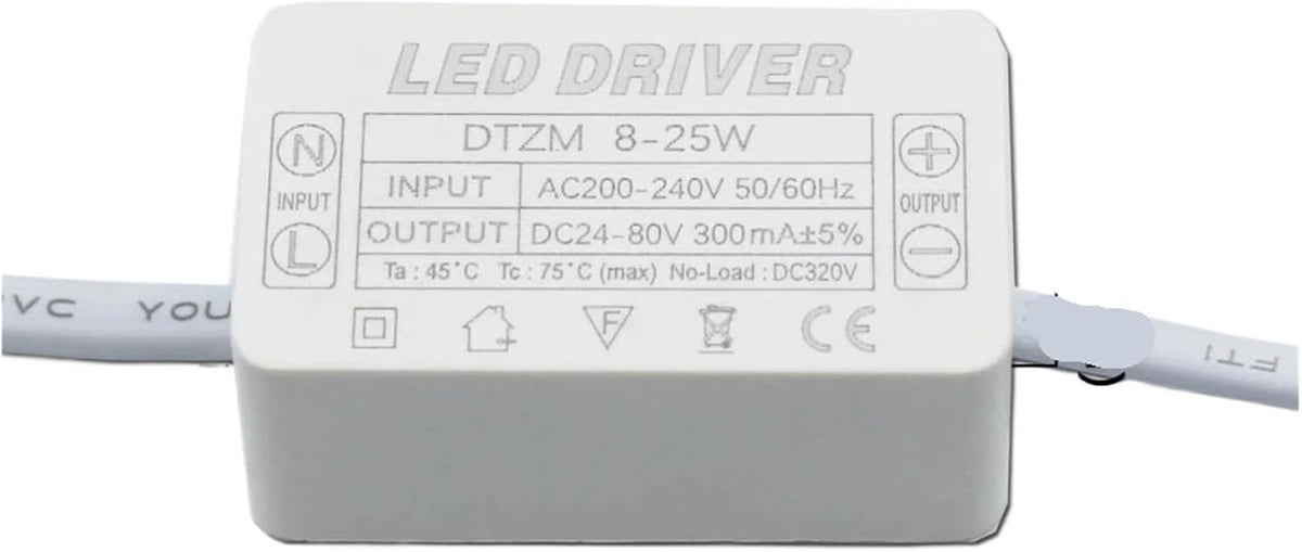 Generic LED Driver 300mA Constant Current 8 25W AC200 240V Transformer ...