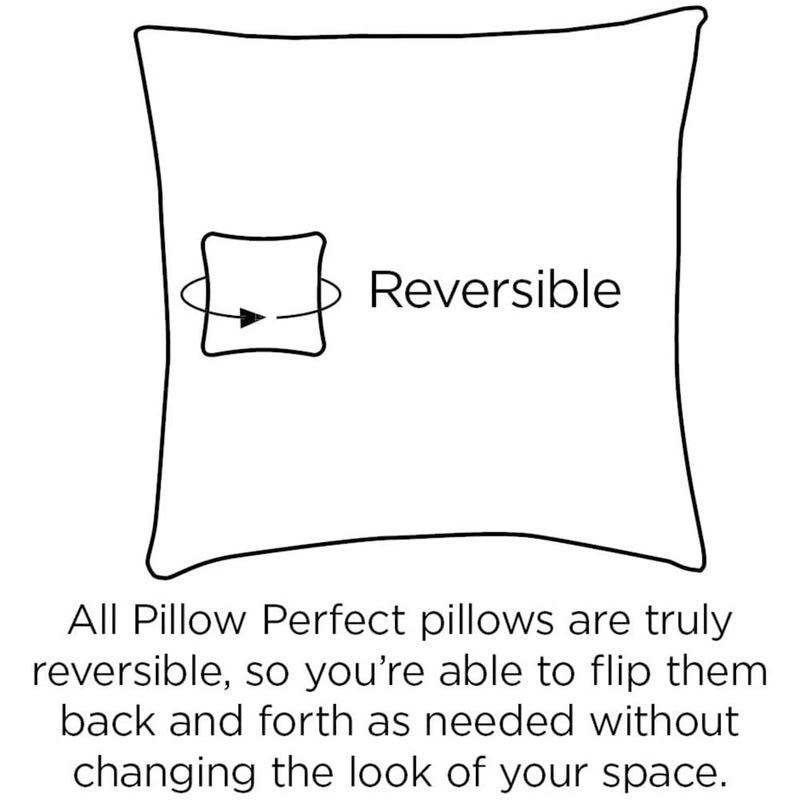 Pillow Perfect Outdoor/Indoor Herringbone Egg Yolk Throw Pillows, 18.5" x 18.5", Yellow, 2 Count - Image 4