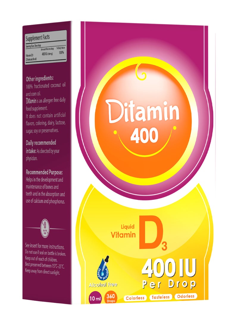 Ditamin 400 Babyvit Liquid Vitamin D3 400IU/Drop 10ml - Image 1