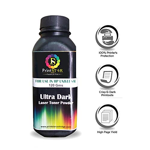 Print Star Ultra Dark Toner Powder for HP 12A/15A/49A/53A Canon FX9 Toner Powder Pack of 40 Single Color Toner (Black) - Image 2